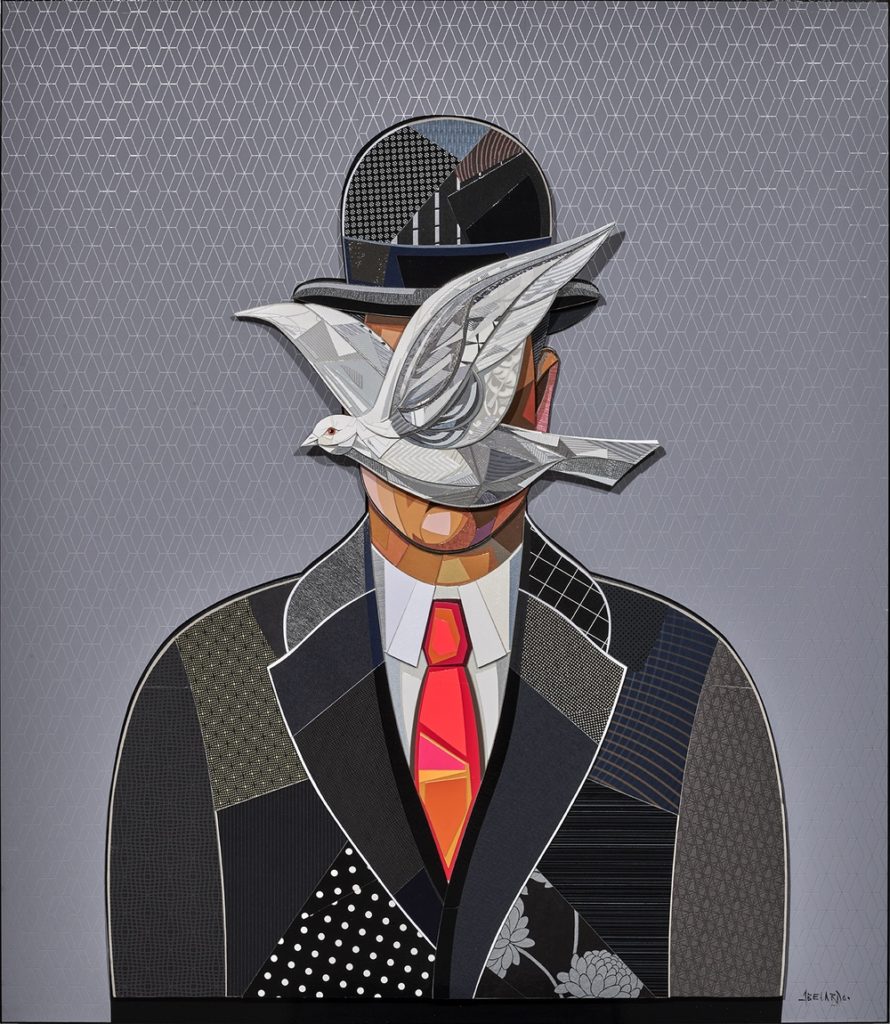 L’homme au chapeau melon – Hommage à Magritte