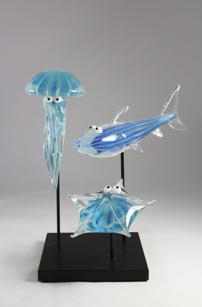 Triptyque aquarium luminescent