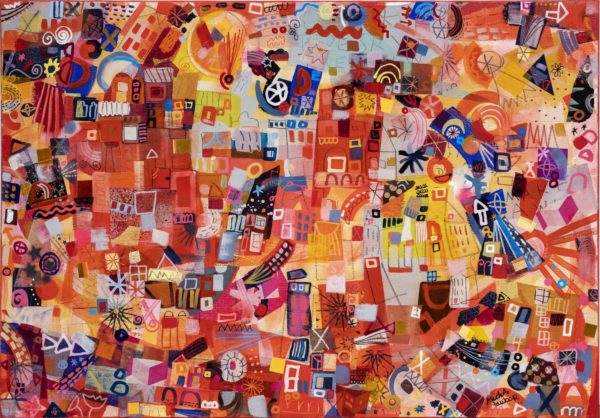 Le ciel bleu minuit et les étoiles filantes