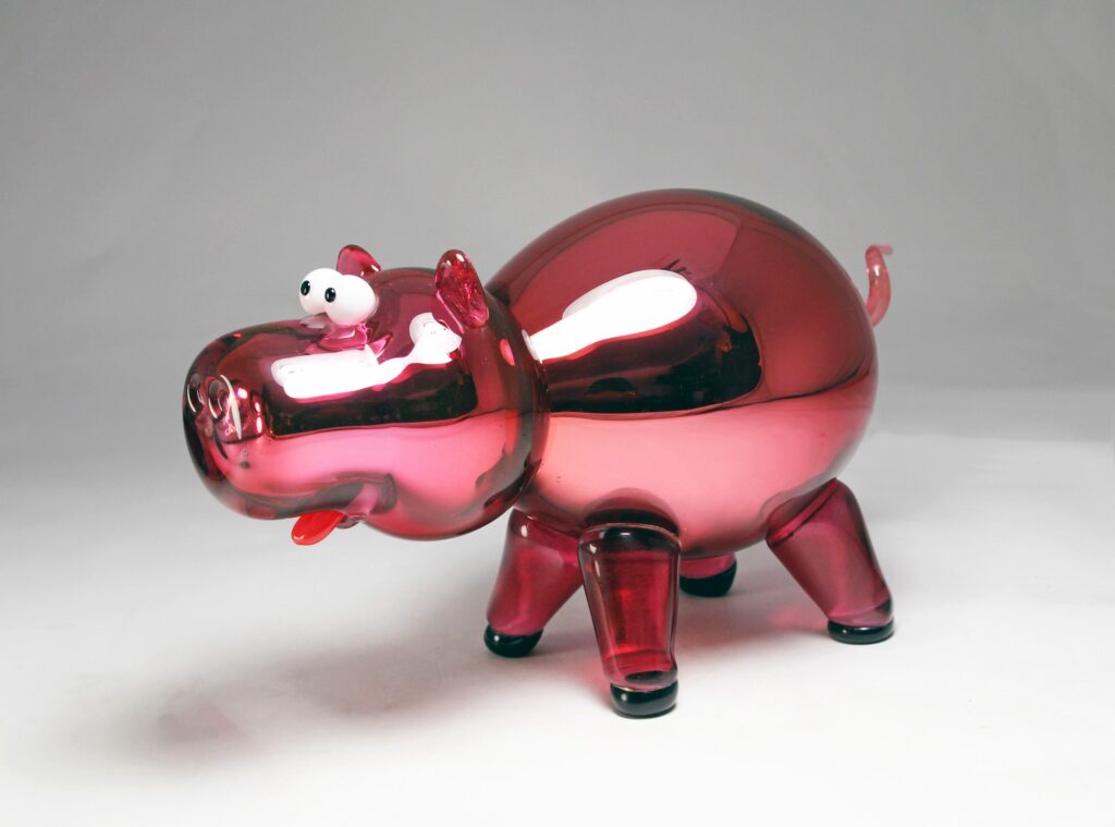 Cochon miroir rose