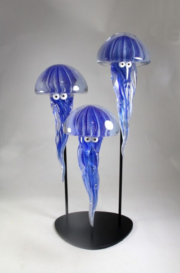 Triptyque méduses luminescentes Triptyque méduses luminescentes