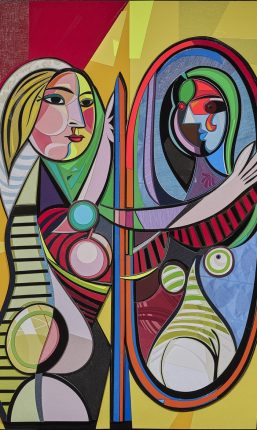Jeune fille devant un miroir - Hommage à Picasso